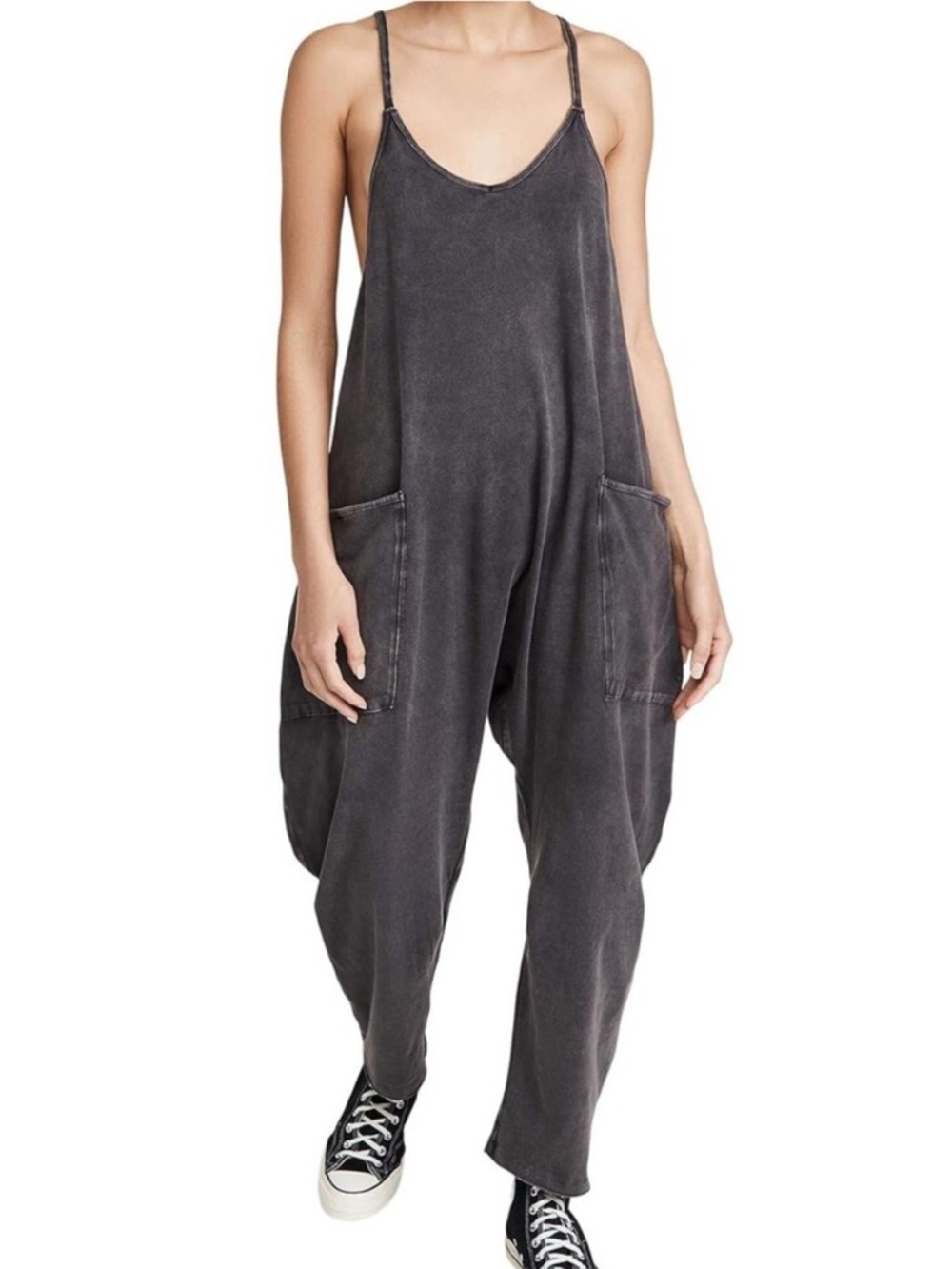 Free People Hot Shot Onesie Charcoal Heather Size Medium - Picture 4 of 10